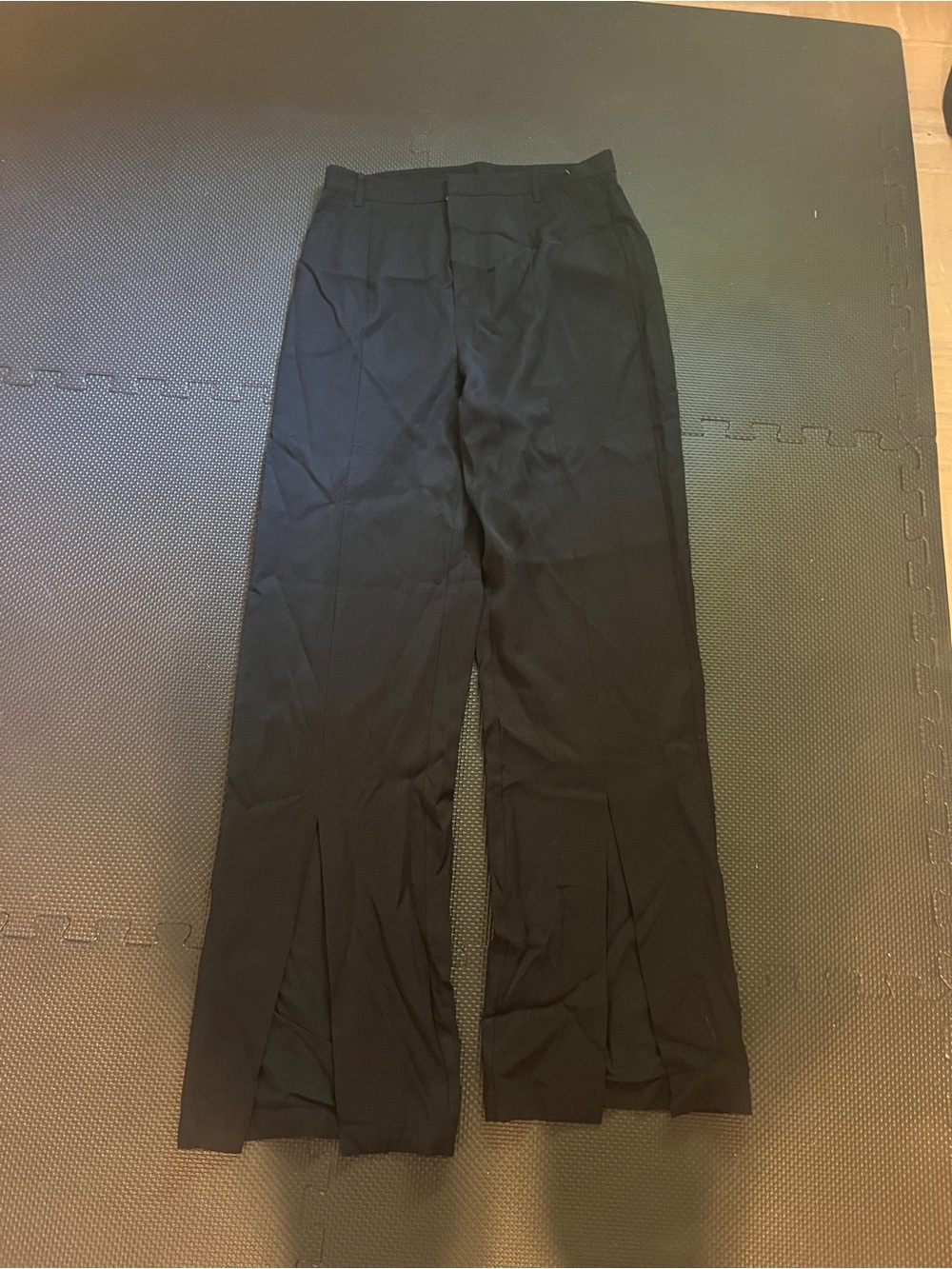 CAMI NYC EUC Black Dress Pants Trousers with Front Slits Viscose Rayon Size 8